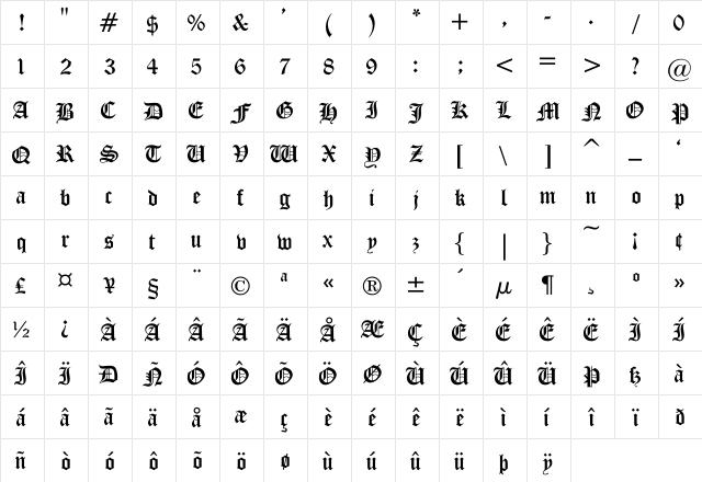 Iglesia-Light Regular font glyphpreview