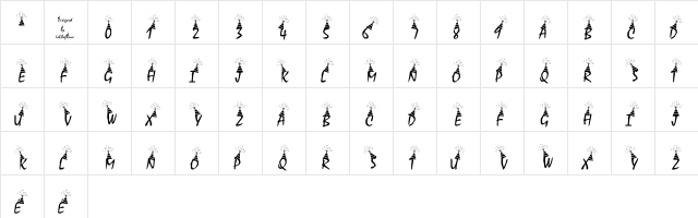 LCR Party Hardy Regular font glyphpreview