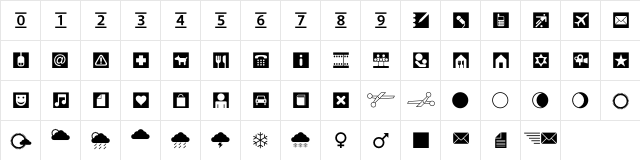 Leitura Symbols Dingbats font glyphpreview