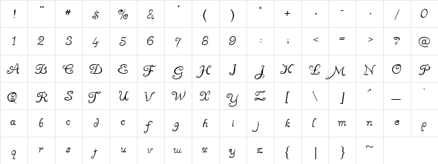 Extremely Sorry Regular font glyphpreview