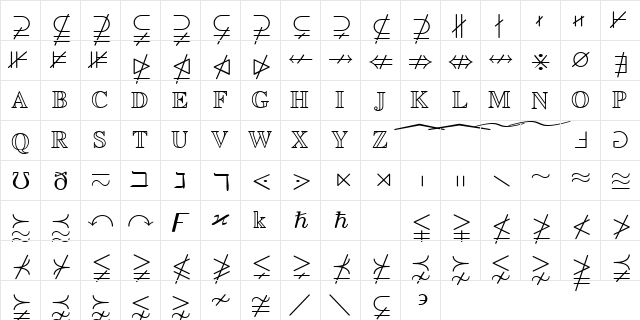 msbm7 Regular font glyphpreview