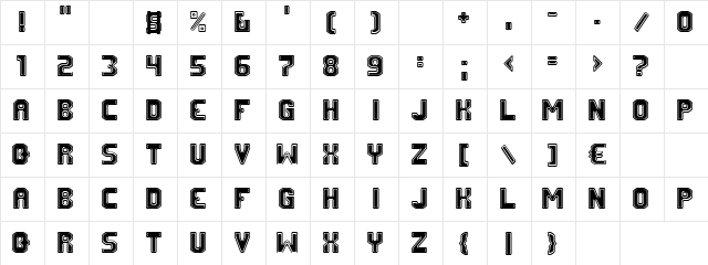Outer Glow Regular font glyphpreview