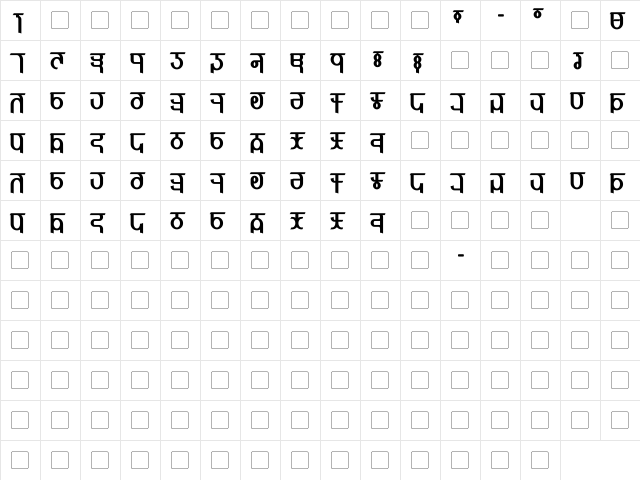 Qijomi Bold font glyphpreview