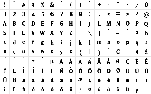 AltonaBold Regular font glyphpreview