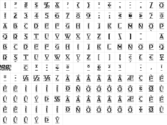 Tucson Two Step NF Regular font glyphpreview