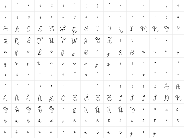 Stellova Regular font glyphpreview