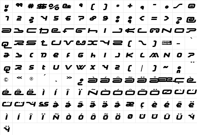 Frozdotre Regular font glyphpreview