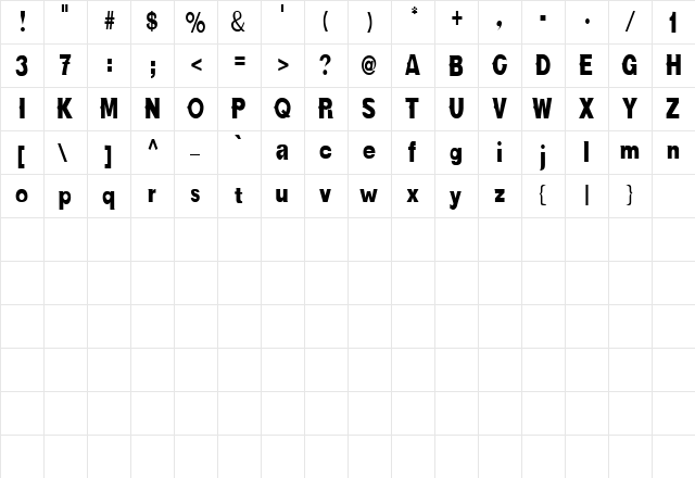 Own Way 3 Regular font glyphpreview