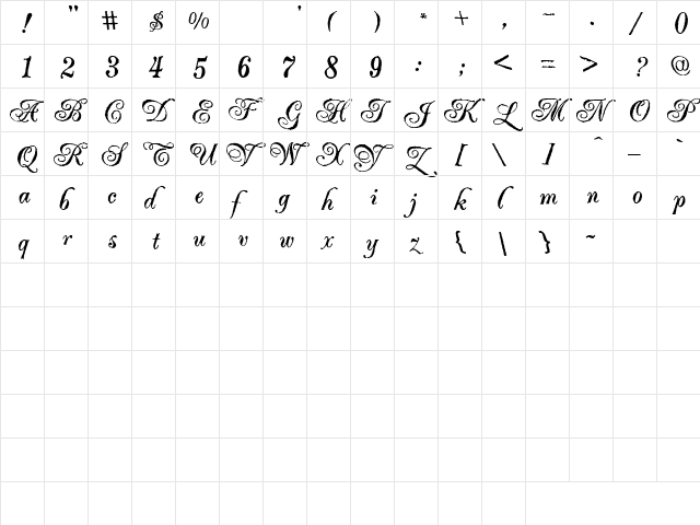 LD Antique Regular font glyphpreview