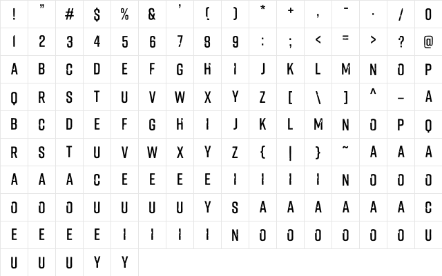 Fliped Regular font glyphpreview