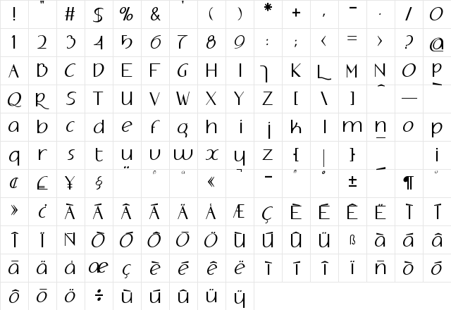 Adolphus Regular font glyphpreview