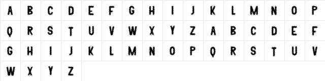 KLONP Regular font glyphpreview