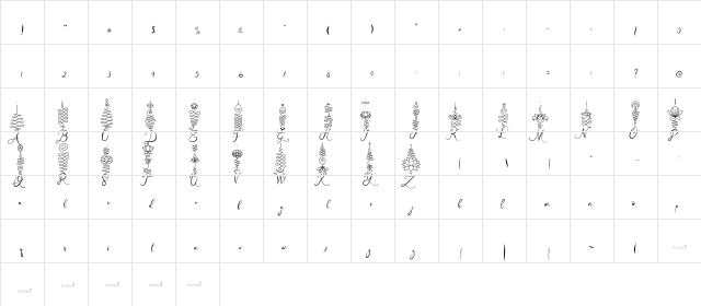 Unalome Script Regular font glyphpreview