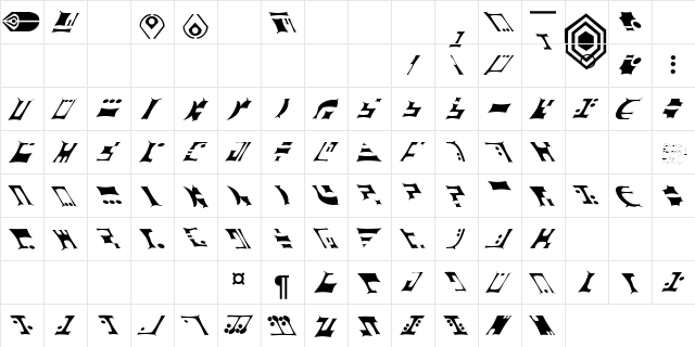 ST Ferengi Gothic R Regular font glyphpreview