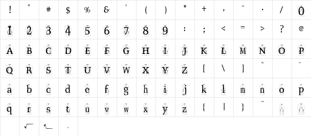 Seraph Regular font glyphpreview