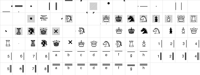 Chess Condal Regular font glyphpreview