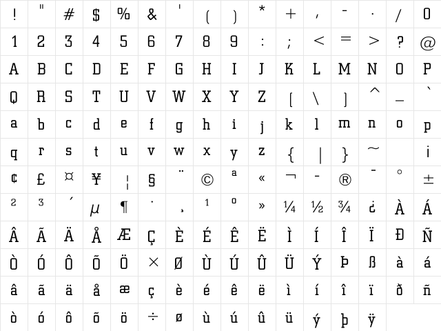 KingFisher Lite Regular font glyphpreview