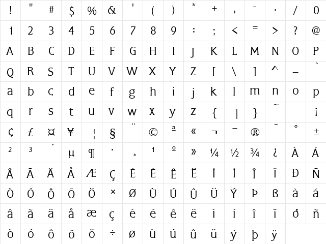 Flatus Regular font glyphpreview