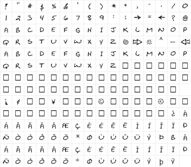 FZ JAZZY 29 CRACKED Bold font glyphpreview