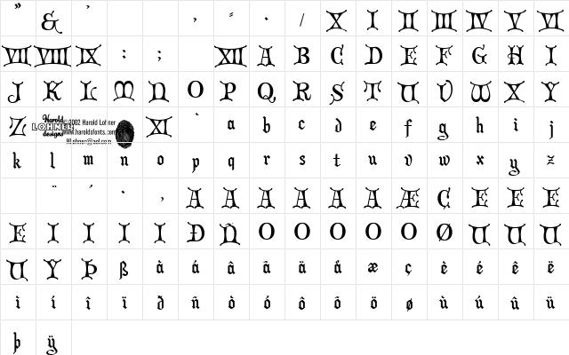 Christmas Card II font glyphpreview