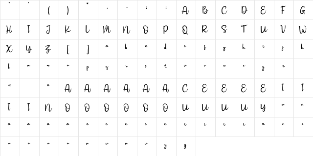 Raymond Personal Use font glyphpreview