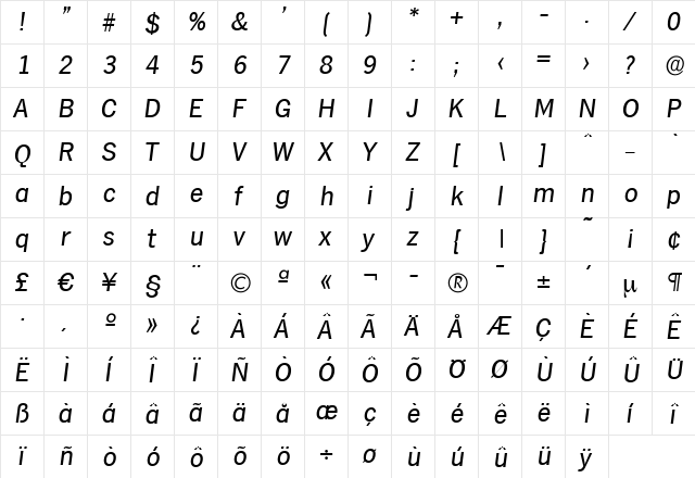 StephenBecker Italic font glyphpreview