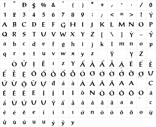 PostAntiqua Bold font glyphpreview