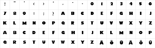 Findet Nemo Regular font glyphpreview