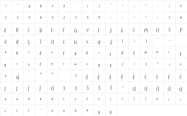 wongsolo Regular font glyphpreview