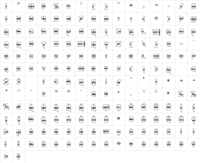 OmegaForce Halftone 3D Regular font glyphpreview