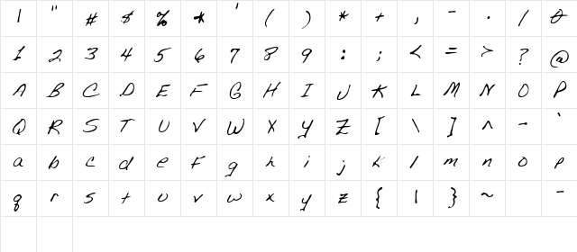 Slater Regular font glyphpreview