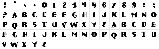 CausticBioMorph Regular font glyphpreview