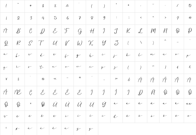 sunday monday Regular font glyphpreview