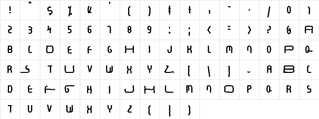 Commerciality Regular font glyphpreview