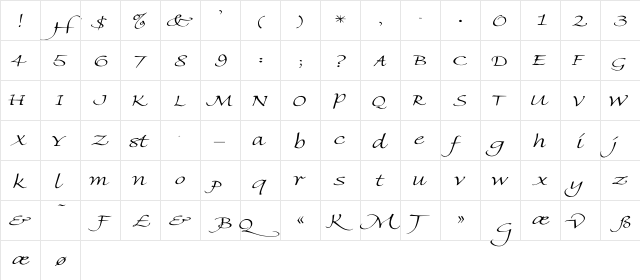 Florence-Light Wd Regular font glyphpreview