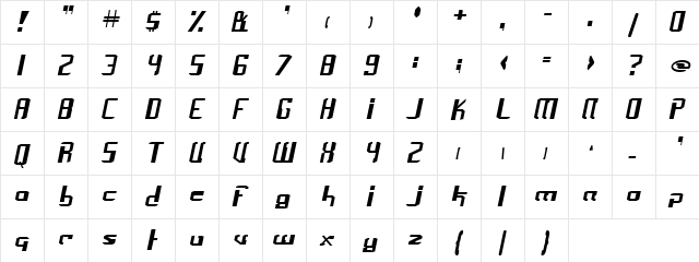 Frak Normal font glyphpreview