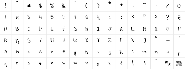 Stopwatch Regular font glyphpreview