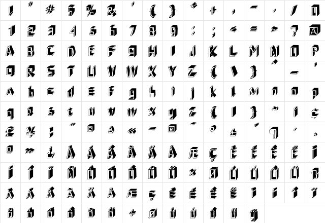 ShoeRepairs Regular font glyphpreview