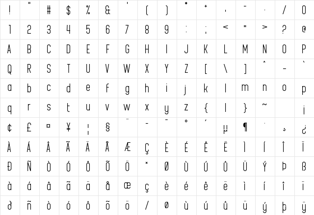 Megan June Regular font glyphpreview