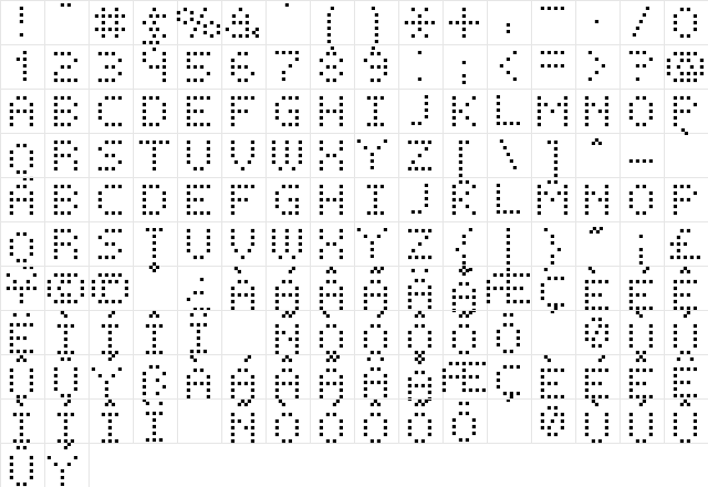 FFF Phantom 01 Regular font glyphpreview