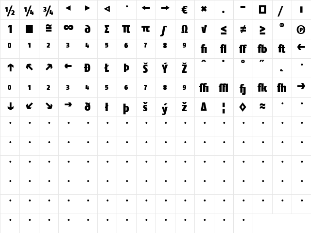 FagoCo Heavy font glyphpreview