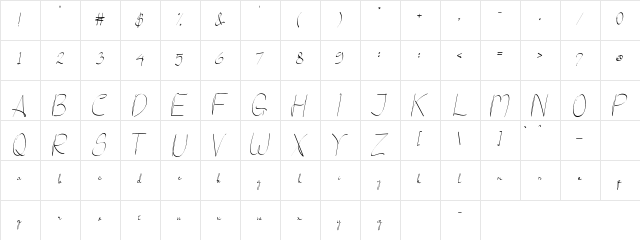 Taylilla Regular font glyphpreview