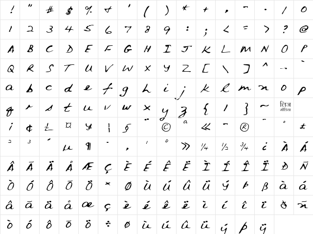 LEHN079 Regular font glyphpreview