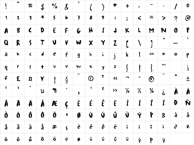 Stanton ICG Regular font glyphpreview