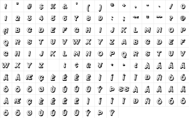 Fenwick Olden Regular font glyphpreview
