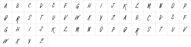 Vtks Beautizinea Regular font glyphpreview