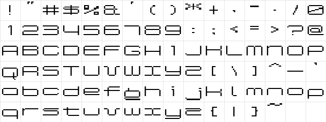 SpreadBitA10 Regular font glyphpreview