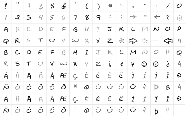 FZ JAZZY 29 STRIPED Normal font glyphpreview