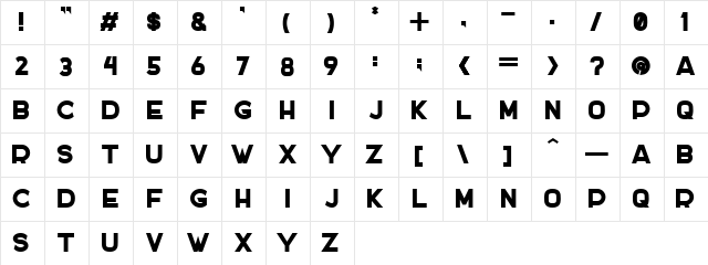 DOCKER ONE font glyphpreview