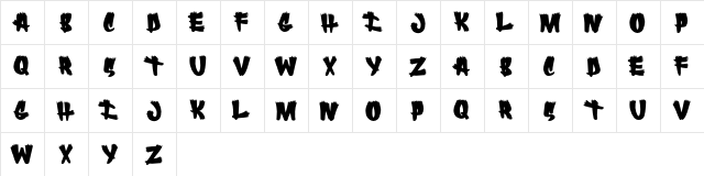 FLAREUPS Regular font glyphpreview